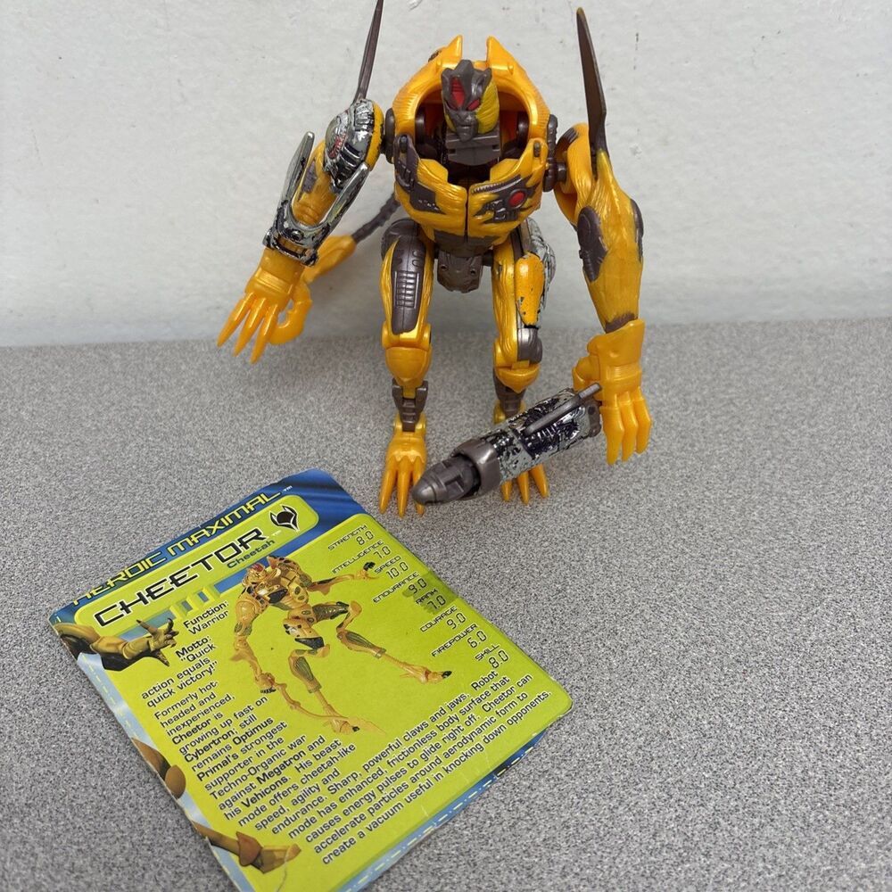 Transformers Cheetor  Beast Wars Transmetals 2 Deluxe Class With Gun, Some Wear